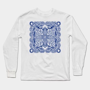 Paisley Print - Blue Aesthetic Long Sleeve T-Shirt